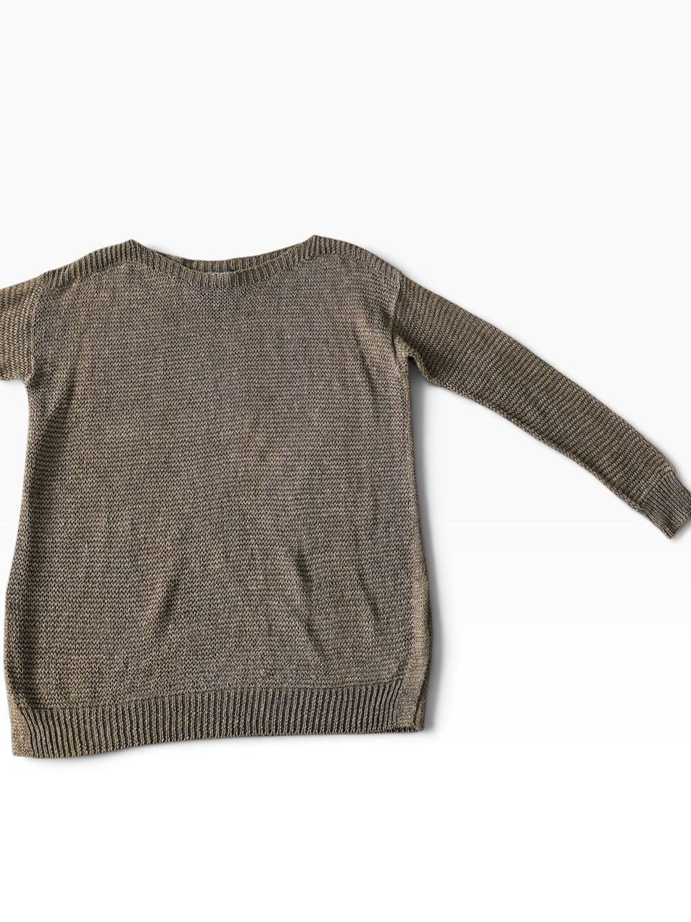 Polo Ralph Lauren 100% Linen Brown Open Knit Sweater Women’s L